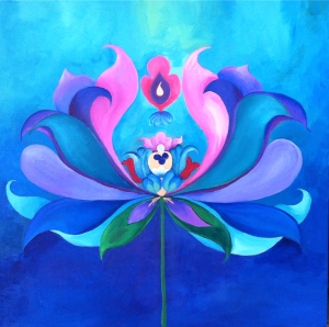 Lipson, 2014, Lotus 1, 24" x 24", acrylic on canvas