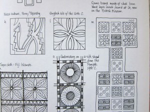 Designing with Pattern + Design Sources for Pattern by Jan Messent, 1992, Crochet Design, page detail.