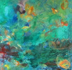 Undersea, 2014, acrylic on canvas, 24" x 24"